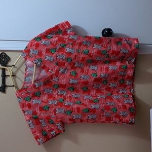 I love Scrubs XL Meowy Christmas Scrub Top